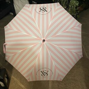 Victoria's Secret Pink and White Striped Umbrella